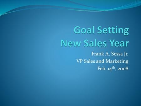 Goal Setting New Sales Year