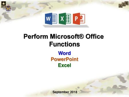 Perform Microsoft® Office