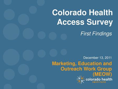 Colorado Health Access Survey