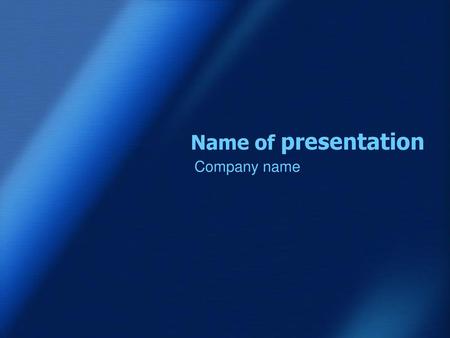 Name of presentation Company name.