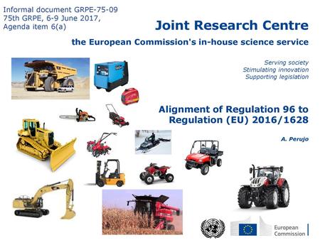 Alignment of Regulation 96 to Regulation (EU) 2016/1628 A. Perujo