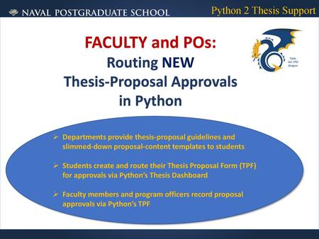 FACULTY and POs: Routing NEW Thesis-Proposal Approvals in Python