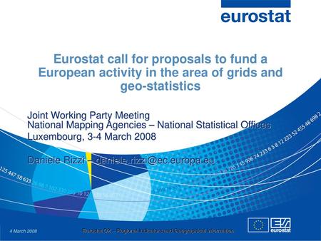 Eurostat D2 – Regional Indicators and Geographical Information