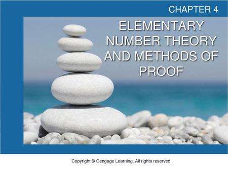 ELEMENTARY NUMBER THEORY AND METHODS OF PROOF