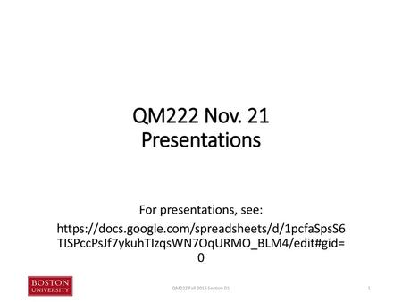 For presentations, see: