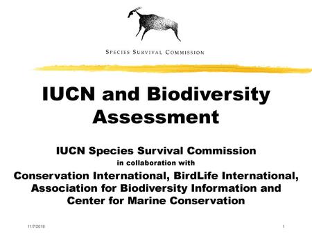 IUCN and Biodiversity Assessment