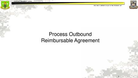 Process Outbound Reimbursable Agreement