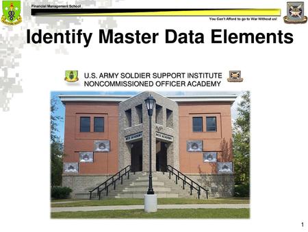 Identify Master Data Elements