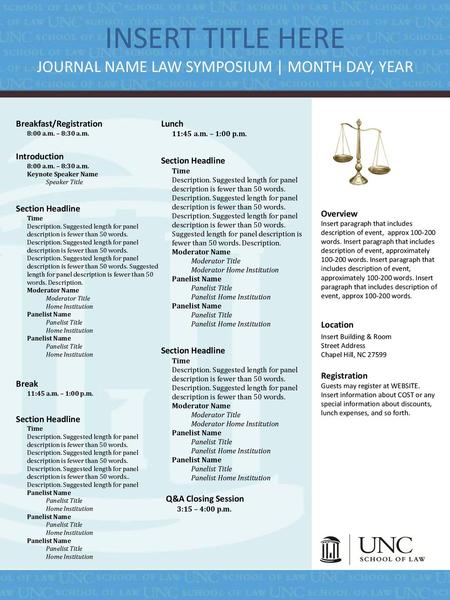 INSERT TITLE HERE journal Name LAW SYMPOSIUM | MONTH DAY, YEAR