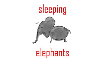 Sleeping z elephants.