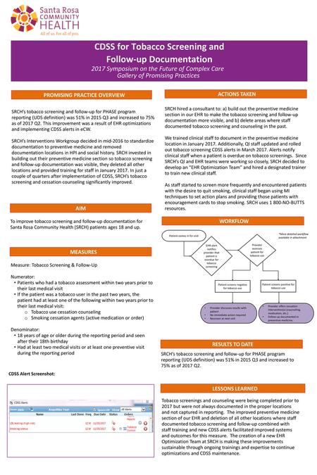 CDSS for Tobacco Screening and Follow-up Documentation