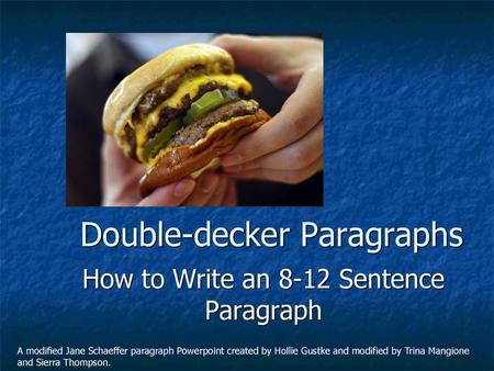 Double-decker Paragraphs