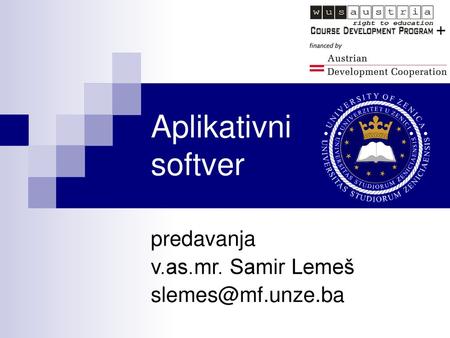 predavanja v.as.mr. Samir Lemeš