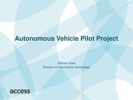 Autonomous Vehicle Pilot Project