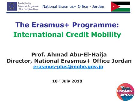 The Erasmus+ Programme: International Credit Mobility