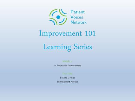 Improvement 101 Learning Series