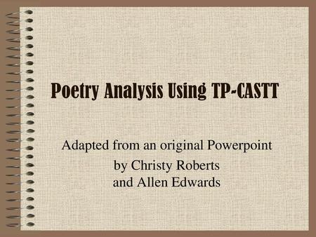 Poetry Analysis Using TP-CASTT