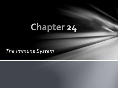 Chapter 24 The Immune System.