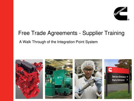 Free Trade Agreements - Supplier Training