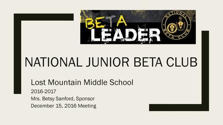 National Junior Beta Club