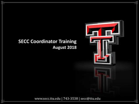 SECC Coordinator Training