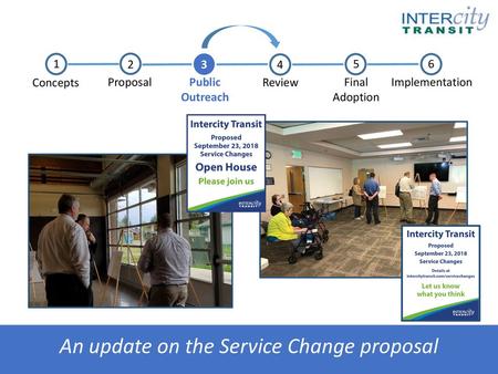 An update on the Service Change proposal