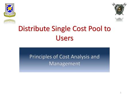 Distribute Single Cost Pool to Users