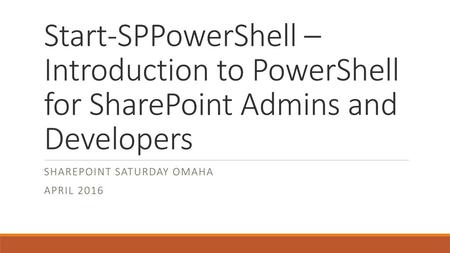 SharePoint Saturday Omaha April 2016