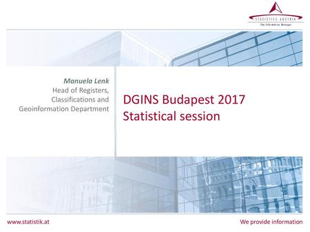 DGINS Budapest 2017 Statistical session