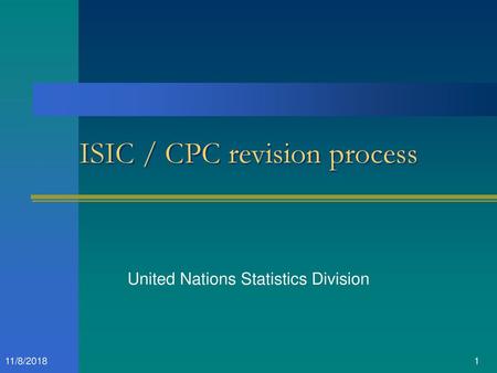 ISIC / CPC revision process