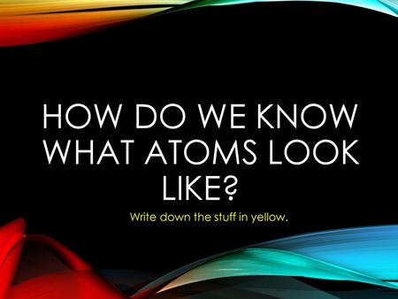 How Do We Know What Atoms Look Like?