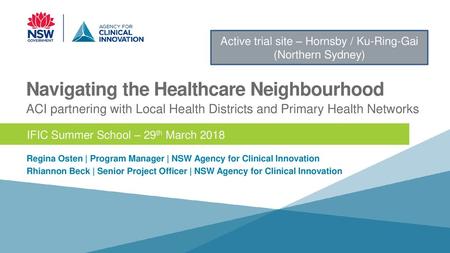 Navigating the Healthcare Neighbourhood