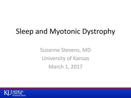 Sleep and Myotonic Dystrophy