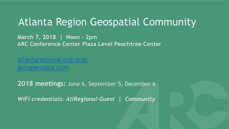 Atlanta Region Geospatial Community