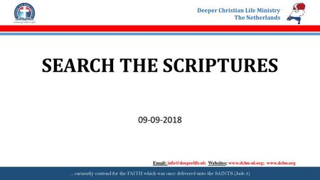 SEARCH THE SCRIPTURES 09-09-2018.