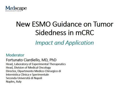 New ESMO Guidance on Tumor Sidedness in mCRC