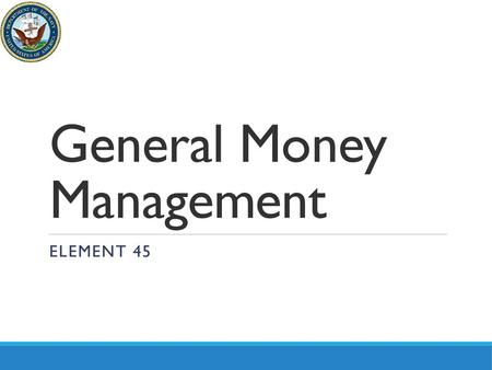 General Money Management