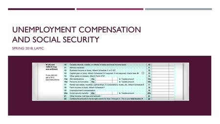 Unemployment compensation and social security