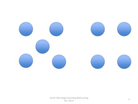 1st Gr: Dot Images Counting All/Counting On: Set A