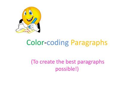 Color-coding Paragraphs