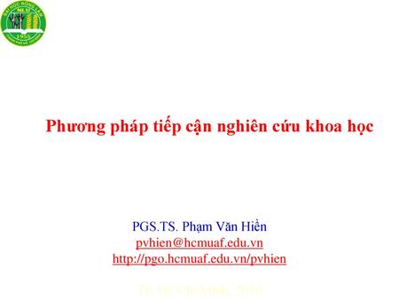 Phương pháp tiếp cận nghiên cứu khoa học