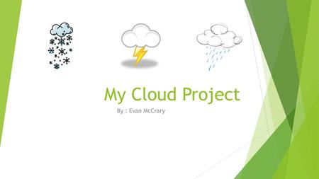 My Cloud Project By : Evan McCrary.