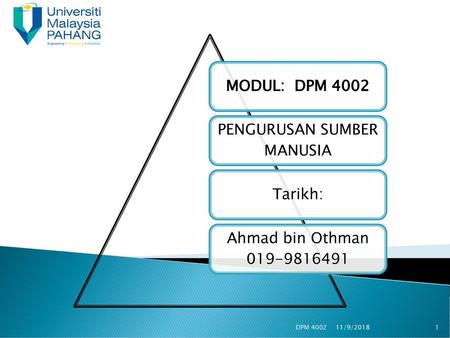 PENGURUSAN SUMBER MANUSIA