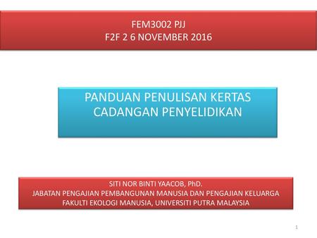 PANDUAN PENULISAN KERTAS CADANGAN PENYELIDIKAN