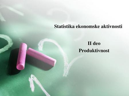 Statistika ekonomske aktivnosti