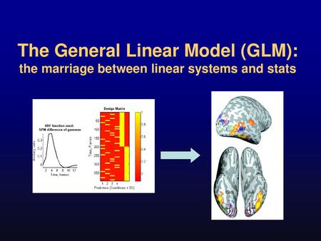 The General Linear Model (GLM): the marriage between linear systems and stats FFA.