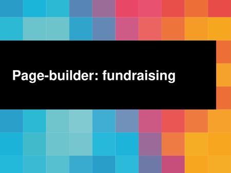 Page-builder: fundraising