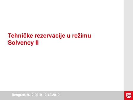 Tehničke rezervacije u režimu Solvency II