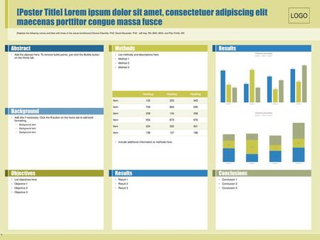 [Poster Title] Lorem ipsum dolor sit amet, consectetuer adipiscing elit maecenas porttitor congue massa fusce [Replace the following names and titles with.