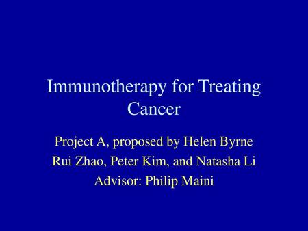 Immunotherapy for Treating Cancer